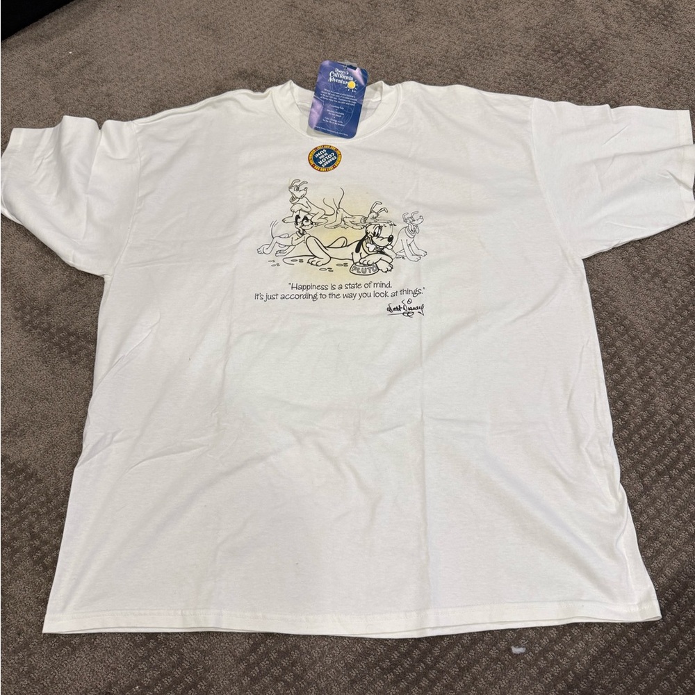 Disney White Graphic Tee with Characters